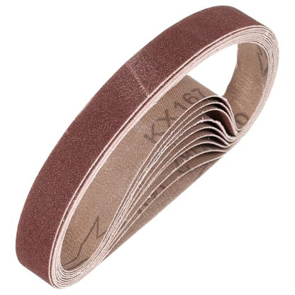 HARFINGTON 1/4 x 6 Inch Sanding Belts, 10 Pcs 120 Grit Aluminum Oxide - size: 1/4 x 6 inch(120 grit)