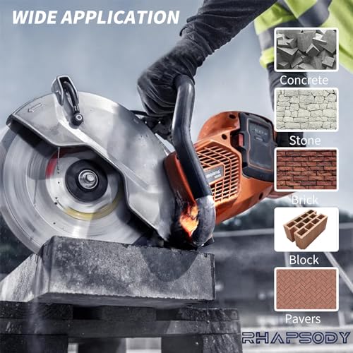 RHAPSODY 12Inch Diamond Saw Blade 2Pcs, Segmented General Purpose Blade - color: Segmented Blade, size: 12Inch