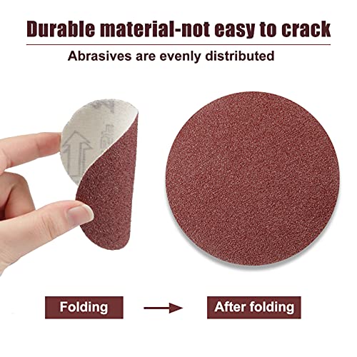 SPEEDWOX 50PCS 4" 60 Grit Sanding Discs, Hook and Loop for Rotary Tools - size: 60 Grit