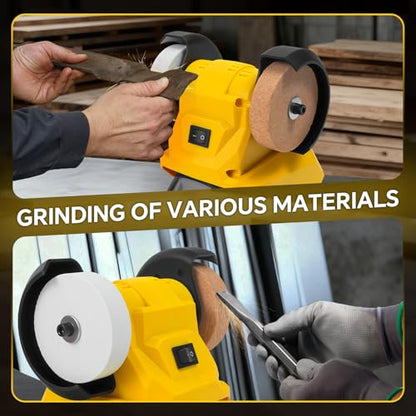 Mini Bench Grinder Polisher for Dewalt 20V Battery, Electric Belt Sander, Electric Knife Sharpener for Wood, Metalworking DIY, Small Sander(Only Tool)