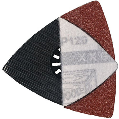 XXGO 55 Pcs 80mm 3-1/8 Inch Triangular Oscillating Multi Tool Sanding Pads - size: 3-1/8 Inch Triangle - Mix Grit - 55 Pcs