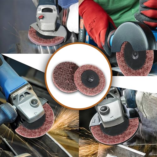 kimllier 50Pcs 2 Inch Maroon Quick Change Surface Prep Conditioning Discs