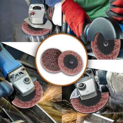 kimllier 50Pcs 2 Inch Maroon Quick Change Surface Prep Conditioning Discs
