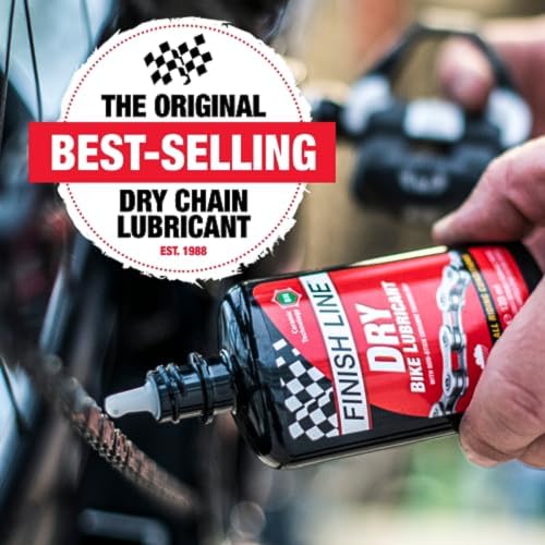Finish Line Dry Bike Chain Lube – Ceramic Dry-Film Lubricant – Dirt & Dust Resistant - color: 8 Ounce Aerosol, style: Aerosol
