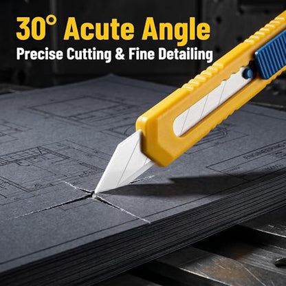 9mm Ceramic Utility Knife Blades Refills, 12 Pack - 30 Degree Snap Off Replacement Blades for Box Cutters, Never Rusts, Non-Magnetic, Non-Conductive Craft Knife Blade - color: 9mm/30 Degrees