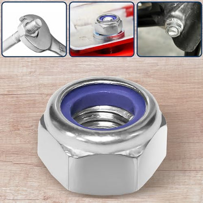Metric Lock Nut Assortment Kit,140Pcs Stainless M3-M12 Locking Nuts - size: Metric Locknuts, 140 Pcs