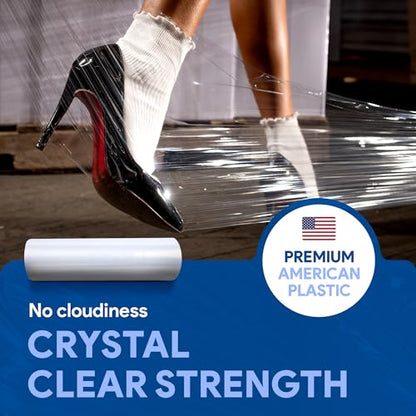 International Plastics Co. 18" Plastic Stretch Film Wrap 1200 feet 500% Stretch Ability - size: 1 Pack, style: 18" - 17" Styles