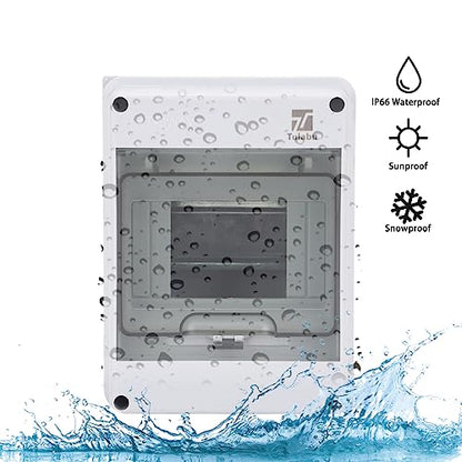 5 Way Circuit Breaker Box, IP65 Waterproof, for Indoor and Outdoor - style: 5 WAY-4.7*6.3*3.7Inch