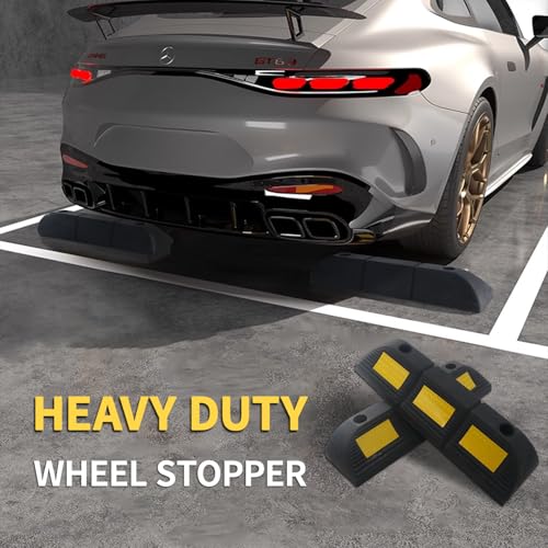 Rubber Parking Stopper for Garage 2 Pack - size: 3.3“H 2pcs