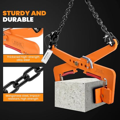 Stone Lifting Clamp, 772 lb, 11.8-20.1" Opening, for Granite Slabs
