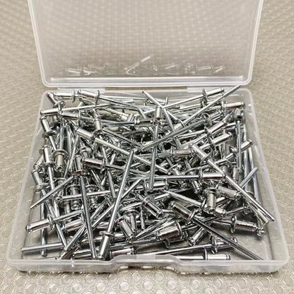 Maozaa 100Pcs 1/8" x 1/4" Aluminum Blind Rivets, Pop Rivets, Silver - color: Silver, size: 1/8" x 1/4"