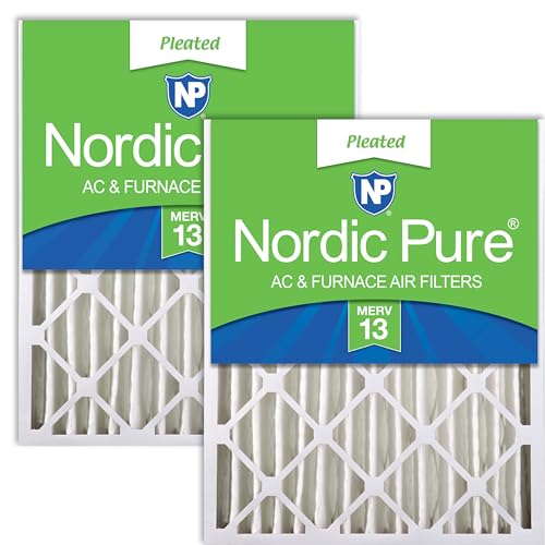 Nordic Pure 20x25x4 Pleated MERV 13 Air Filters 2 Pack - style: MERV 13