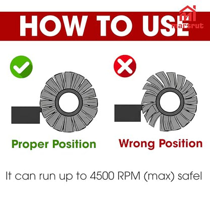 8 Inch Wire Wheel for Bench Grinder, Crimped Carbon Steel Round Brush with 1/2" 5/8" 3/4" 7/8" 1" Spacer Arbors, 0.012" Wire, for Paint Rust Removal Deburring Descaling Polishing Finishing Grinding
