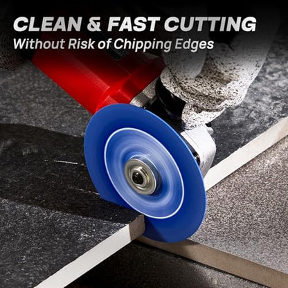 4-1/2 Inch Diamond Saw Blades for Angle Grinder, Tile Cutting Wheel 3Pcs - color: Blue