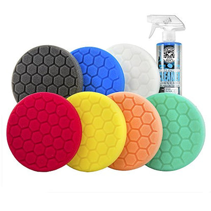 Chemical Guys, Hex-Logic Buffing Pad Kit, 6.5 in, 8-Piece Polishing Set