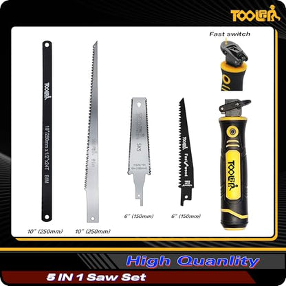 5-In-1 Multi-Blade Handsaw for Woodworking Tools (Japanese/Drywall/Hacksaw) - color: 5-in-1