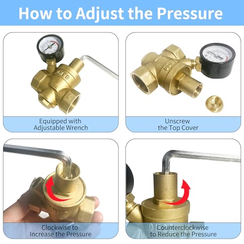 Water Pressure Regulator, 3/4 Inch NPT Thread DN20