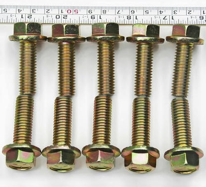 1/2" x 1-1/2" Flange Serrated Hex Bolt by Color Zinc Plated, Alloy Steel,Grade 5.(10pcs Pack) by Metalsuberg - size: 1/2" x 1-1/2" 10pcs