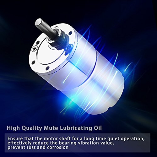 DC 12V 2RPM 기어 모터 하이 토크 전기 마이크로 속도 감소 기어드 모터 편심 출력 샤프트 37mm 직경 기어박스 - color: 2 RPM, size: 12 Volt