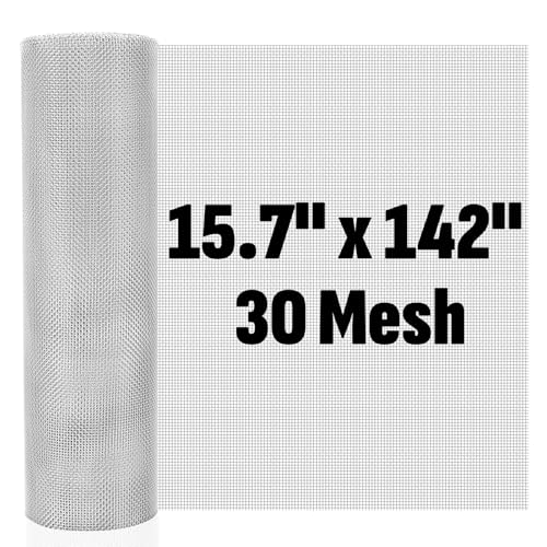 30 Mesh 304 Stainless Steel Mesh Screen, 15.7in x 142in Wire Screen Mesh - size: 15.7in x 142in(40x360cm), style: 30mesh x 0.23mm