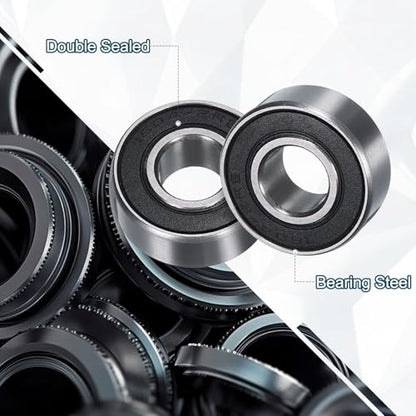 uxcell 4pcs 1604-2RS Deep Groove Ball Bearing, 3/8" x 7/8" x 5/16" ABEC 3 - size: 1604-2RS 3/8" x 7/8" x 5/16"