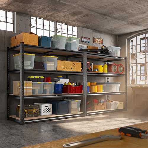 REIBII 2000LBS Storage Shelves,4-Tier Adjustable Garage Shelving for Pantry - size: 20"D x 40"W x 60"H