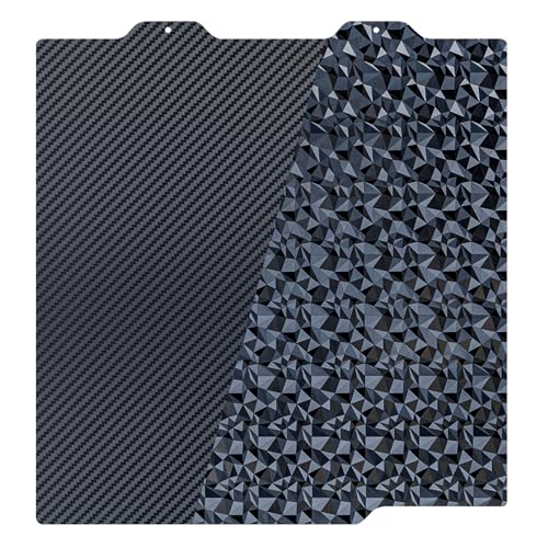 184mm PEO (Diamond Pattern) & PET (Carbon Fiber Pattern) 3D Printing Bed Adhesive Build Sheet – Compatible with Bambu Lab A1 Mini - color: PEO & PET (Diamond & Carbon Fiber), size: 184mm A1 mini