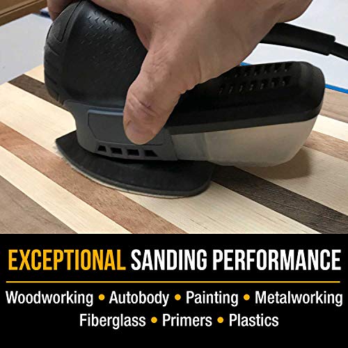 Dura-Gold Mouse Detail Sander Sandpaper Sanding Sheets, 5 Hole, 400 Grit - size: 400-Grit