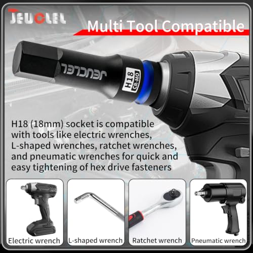 18mm Hex Impact Bit Socket, H18 1/2" Drive Allen Socket, Cr-Mo - size: 1PC | H18 18MM
