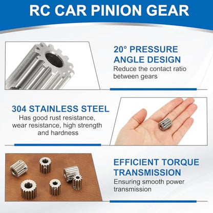 uxcell 1 Mod 13T Spur Gear 6mm Bore, 304 Stainless Steel Pinion Gear - size: 1 Mod 13T, 6mm
