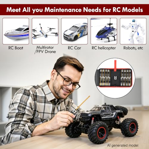 16in1 RC Tool Kit-Hex,Slotted, Socket, Phillips Screwdrivers Set - color: Gold