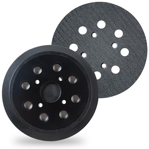 S SATC Replacement Sander Pads 5 Inch 8 Hole Hook and Loop Replacement Pads 2 PCS Orbital Sander Replacement Pads 5” Random Orbit Sanders Replacement Backing Sanding Pad