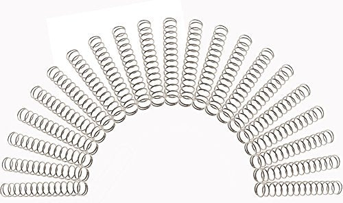 Mini Skater 20 pcs Stainless Steel Compression Spring Extension Sturdy Assortment 1.6'' Length x 0.22'' OD x 0.02'' Wide Diameter