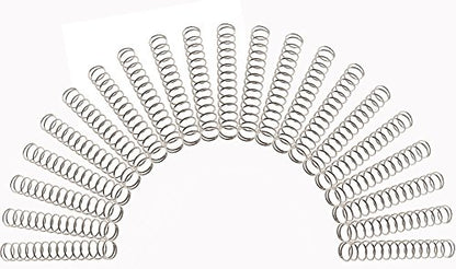 Mini Skater 20 pcs Stainless Steel Compression Spring Extension Sturdy Assortment 1.6'' Length x 0.22'' OD x 0.02'' Wide Diameter