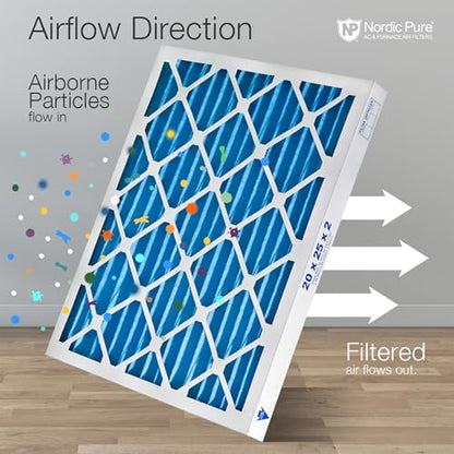 Nordic Pure 16x24x2 Pleated MERV 7 Plus Carbon Air Filters 3 Pack - style: MERV 7 + Carbon