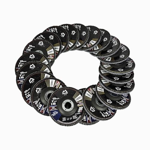 Merryland 20 Pack 40 Grit Flap Disc 5 inch Metal T29 Flap Wheel - style: Z40 20PCS