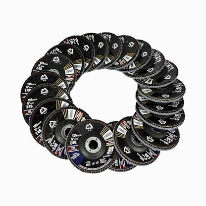Merryland 20 Pack 40 Grit Flap Disc 5 inch Metal T29 Flap Wheel - style: Z40 20PCS