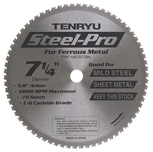 Tenryu PRF-18570CBN 7-1/4x70t atb mild steel portable saw
