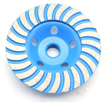 TMAX 4" Diamond Turbo Segment Grinding Cup Wheel 5/8" Arbor on Marble Tile - size: 4 inches