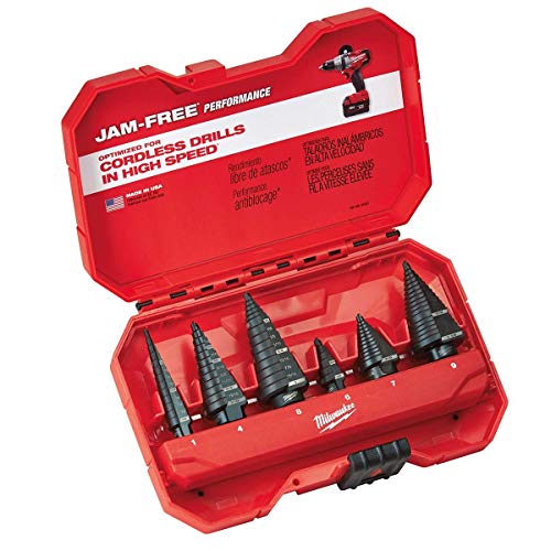 Milwaukee 48-89-9224 Step Bit 6-Piece Set (#1, 4, 6, 7, 8, 9)