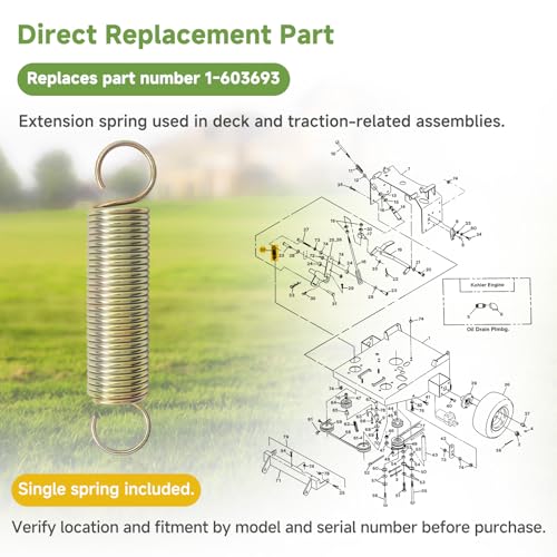 1-603693 Extension Spring Compatible with Exmark Quest Turf Tracer Mowers