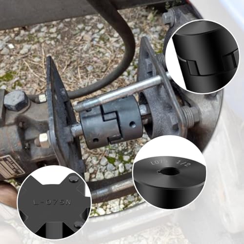1/2" to 3/4" L075 Flexible 3-Piece L-Jaw Coupling Coupler Set & Rubber Spider for Log Wood Splitter Hybrid Equipment