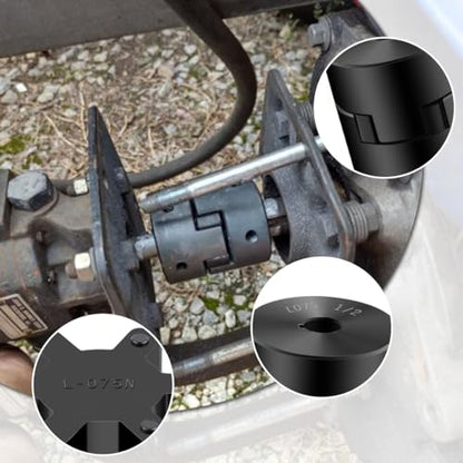 1/2" to 3/4" L075 Flexible 3-Piece L-Jaw Coupling Coupler Set & Rubber Spider for Log Wood Splitter Hybrid Equipment