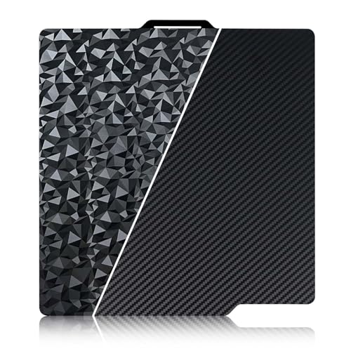 Smooth X2D P2S P1S Build Plate for Bambu Lab 257x257mm, Flexible PEO PET Spring Steel Print Plate Sheet Plate for Bambu Labs A1/X2D/X1C/X1/X1E/P1P/P1S/P2S 3D Printer Platform - color: Diamond PEO+Carbon Fiber PET