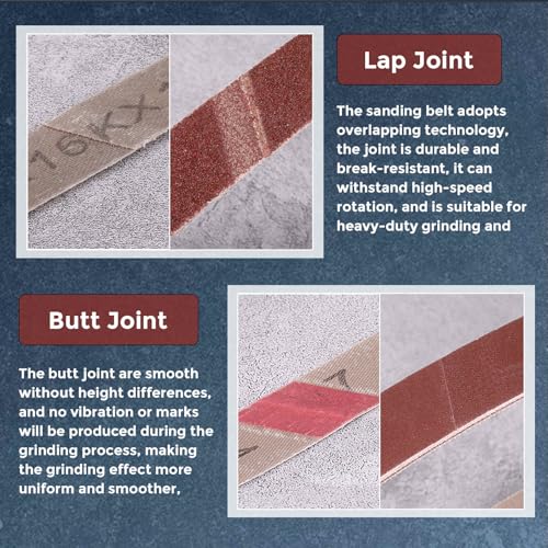 20 Pcs Sanding Belts, 1.2 x 13 Inch 120/240/400/800/1000 Grit - size: 1.2 x 13 inch