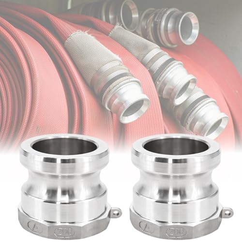 Ketofa 2" Type A Aluminum Camlock Fittings, Quick Connect Coupler, 2-Pack
