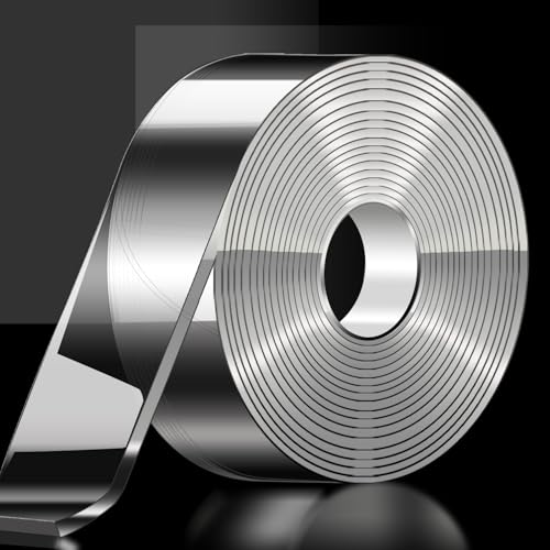 Qoqooice Nano Double Sided Tape Heavy Duty Mounting Tape 1.18" x 33 FT Resistente Clear Super Stick Tape with High Tack Strong Grip Picture Hanging Strips Adhesive Poster Carpet Tape - size: 1.18 Inch x 33 FT
