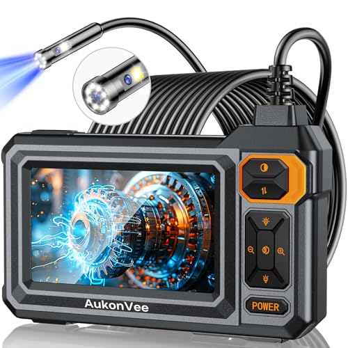 Dual Lens Endoscope Camera with Light, 4.3" IPS 1920P HD Borescope Camera - size: 16.5FT Dual Lens