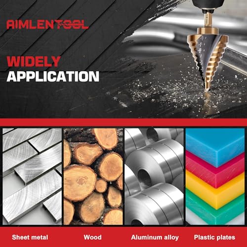 Hex Shank Cobalt Step Drill Bit Set - size: M35 Cobalt Hex Shank
