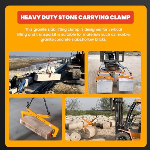 716 lbs Granite Slab Lifting Clamp, 4.7"-14" Adjustable Opening